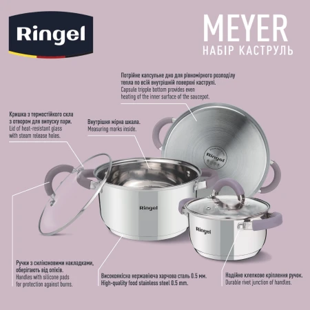 Набор кастрюль Pyrex (RG-6000)