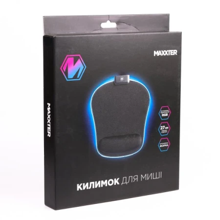 Коврик для мыши Maxxter (MMP-LEDPAD-BK)