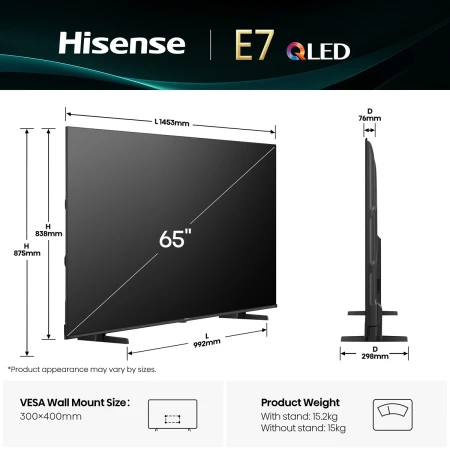 Телевізор Hisense (65E7Q)