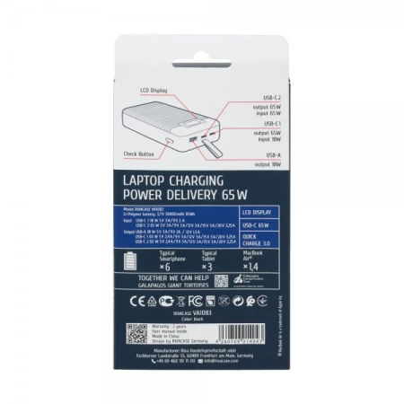Повербанк RIVACASE (RIVAPOWER VA1083 (Black))