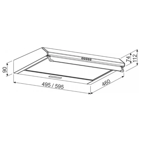 Вытяжка Jantar (ST I LED 60 WH)