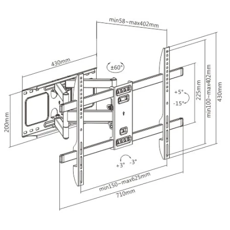 Кронштейн для телевизора Gembird (WM-80ST-02)
