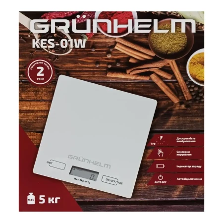 Кухонные весы Grunhelm (KES-01W)
