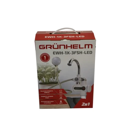 Проточный водонагреватель Grunhelm (EWH-1X-3FSH-LED)