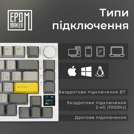 Клавиатура Epomaker (AK820-PRO-W-FF)