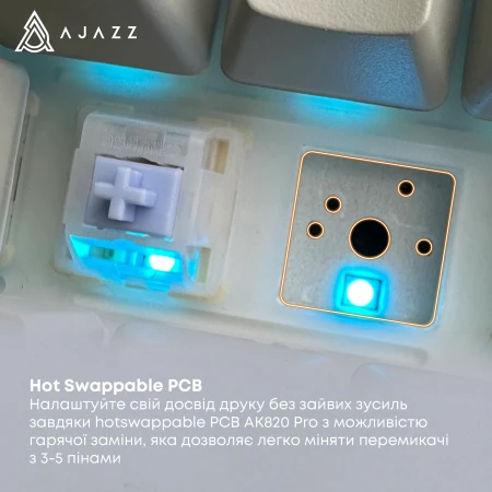 Клавиатура Ajazz (AK820PRO-G-BGY)