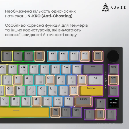 Клавиатура Ajazz (AK820PRO-G-BGY)