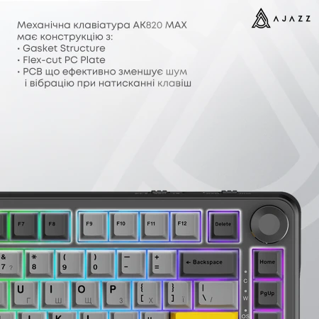 Клавиатура Ajazz (AK820MAX-WM-BGY)
