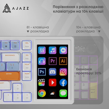 Клавіатура Ajazz (AKP815-R-WBO)