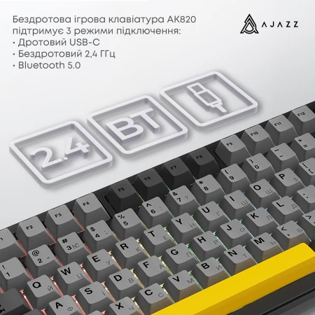 Мышь Ajazz (AK820MAX-DD-BGY)
