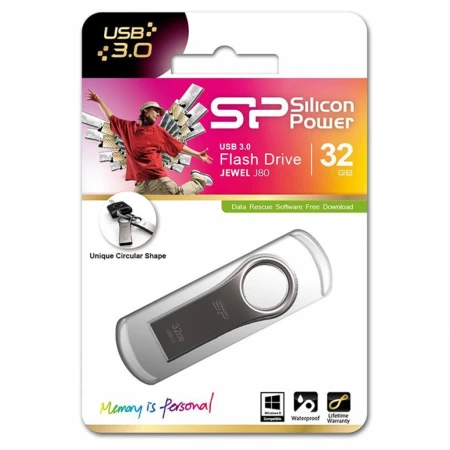 Флеш память USB Silicon Power Jewel J80 32ГБ USB 3.0 (SP032GBUF3J80V1T)