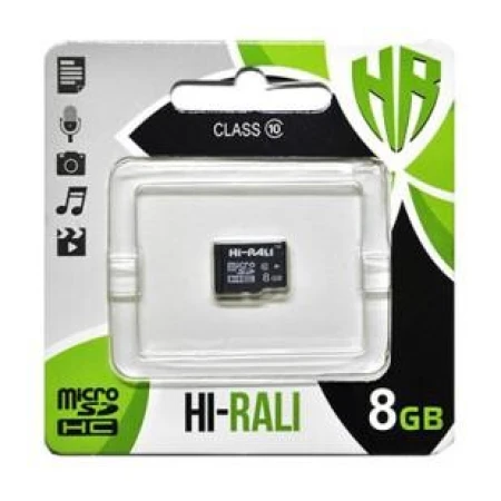 Карта пам'яті Hi-Rali microSDHC 8ГБ (HI-8GBSDCL10-00)