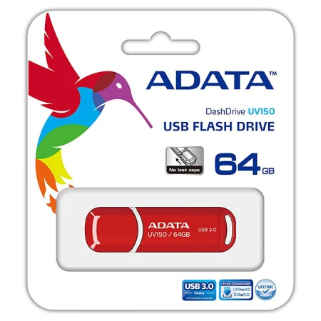Флеш память USB ADATA UV150 64ГБ USB 3.0 (AUV150-64G-RRD)