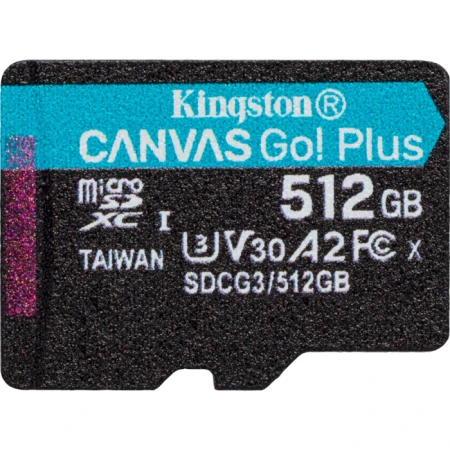 Карта пам'яті Kingston Canvas Go! Plus microSD 512Гб (SDCG3/512GBSP)