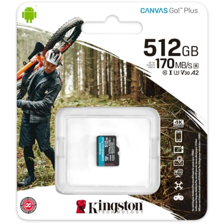 Карта пам'яті Kingston Canvas Go! Plus microSD 512Гб (SDCG3/512GBSP)