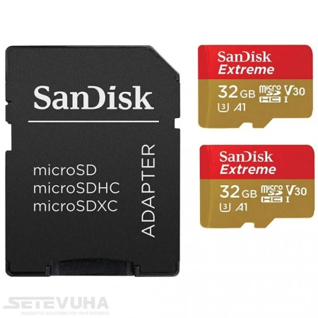 Карта памяти SanDisk Extreme A1 V30 microSD 32ГБ (SDSQXAF-032G-GN6AT)