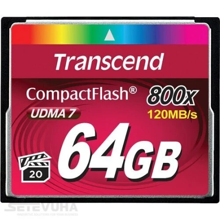 Карта памяти Transcend 800x CompactFlash 64ГБ (TS64GCF800)