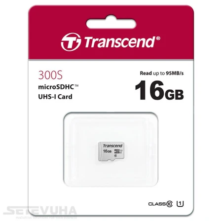 Карта памяти Transcend 300S microSD 16ГБ (TS16GUSD300S)