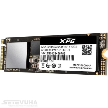 SSD диск ADATA XPG SX8200 Pro 512ГБ PCIe 3.0 x4 M.2 3D NAND TLC (ASX8200PNP-512GT-C)