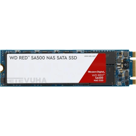 SSD диск WD WD Red SA500 500 ГБ SATA III M.2 2280 3D NAND TLC (WDS500G1R0B)