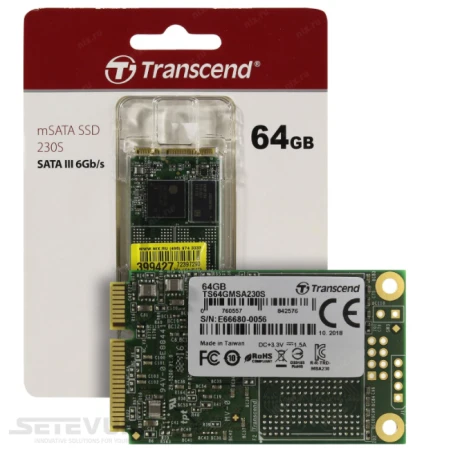 SSD диск Transcend 230S 64ГБ SATA III M.2 3D NAND TLC (TS64GMSA230S)