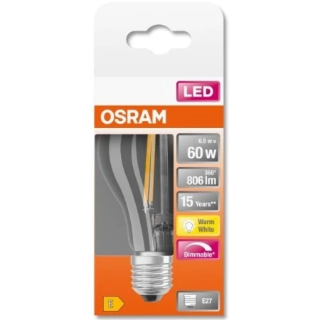Лампочка Osram E27 7 Вт 2700К (4058075115958)