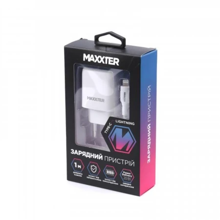 Зарядний пристрій Maxxter (WC-PD-CtL-01)