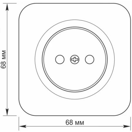 Розетка Videx одинарна (VF-BNS21-W)
