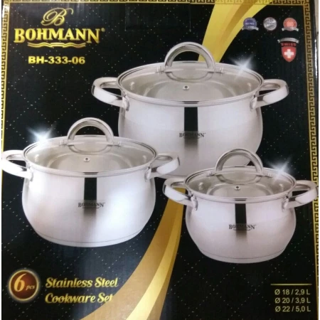 Набор кастрюль Bohmann 3 шт. (333-06-BH)