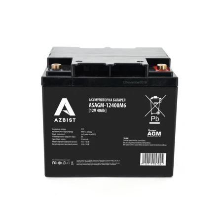 Аккумуляторная батарея AZBIST 40 Ач AGM 12 В (ASAGM-12400M6)