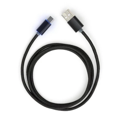 Кабель Vinga USB Type A - USB Type C 1 м USB 2.0 (VCPDCTCLED1BK)