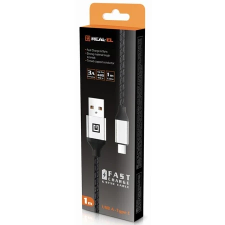 Кабель REAL-EL USB Type A - USB Type C 1 м (EL123500049)