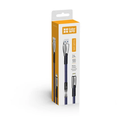 Кабель ColorWay USB Type A - Apple Lightning 1 м (CW-CBUL010-BL)