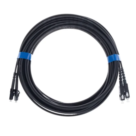 Патч-корд оптический CMS SC-LC UPC MM(OM3) Duplex 0.5м (UPC0.5SCLC(MM)D(ON)BK)