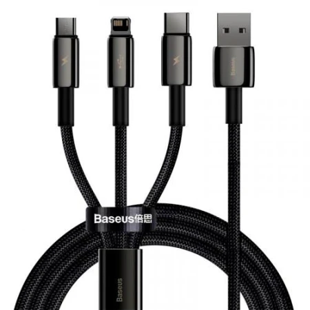Кабель BASEUS USB Type A - Micro-USB USB Type C Apple Lightning 1.5 м (CAMLTWJ-01)