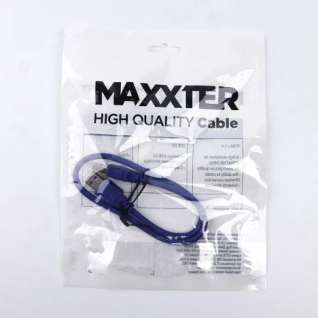 Кабель Maxxter USB Type A - USB Type A 0.5 м USB 3.0 (USB 3.1 Gen 1) (U-AMAM3-0.5m)