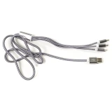 Кабель PowerPlant USB Type A - Micro-USB USB Type C Apple Lightning 1.2 м USB 2.0 (CA910663)