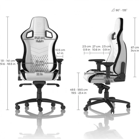 Ігрове крісло NOBLECHAIRS (NBL-PU-WHT-001)