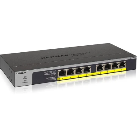 Комутатор Netgear PoE (GS108LP-100EUS)