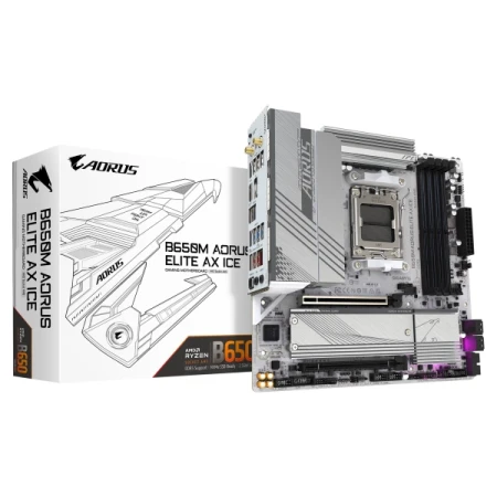 Материнская плата Gigabyte (B650M AORUS ELITE AX ICE)