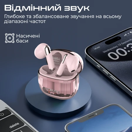 Навушники Promate (transpods.pink)