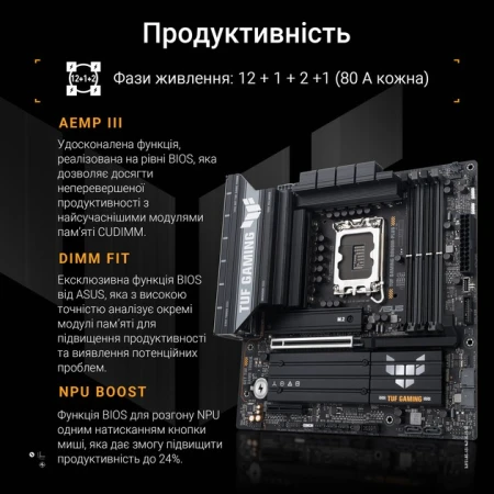Материнська плата ASUS (TUF GAMING B860M-PLUS)