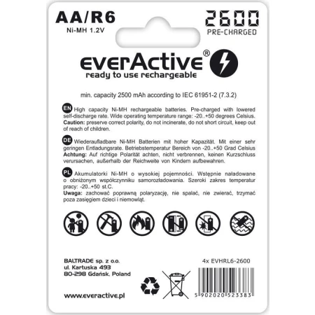Аккумулятор everActive (EVHRL6-2600)